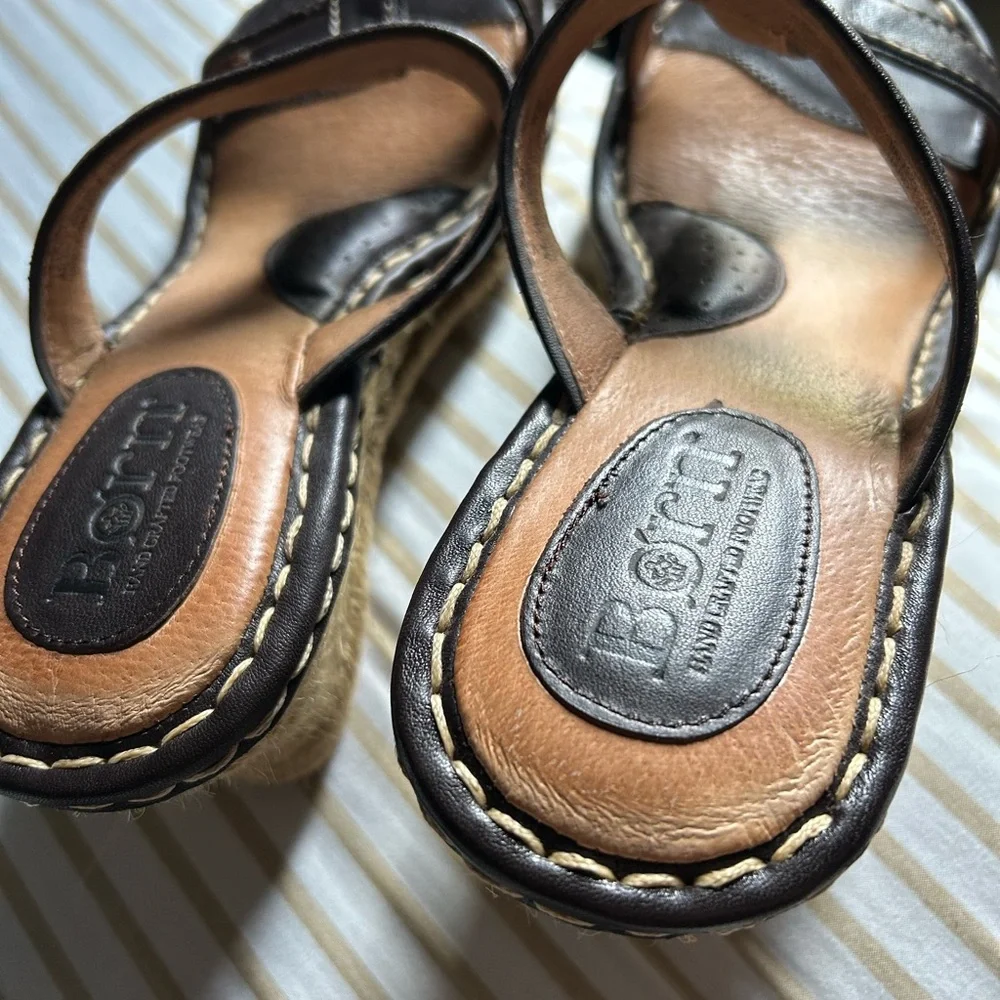 Born Dark Brown Leather Sandals